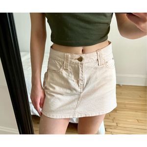 Altar'd State Cream Low Rise Mini Skirt With
Pockets Brand | NWT
